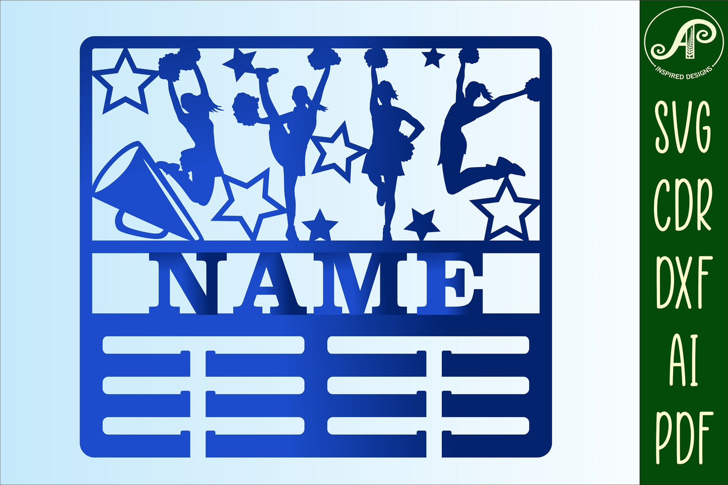 Cheerleading medal holder sign. SVG / DXF / AI / PDF / CDR