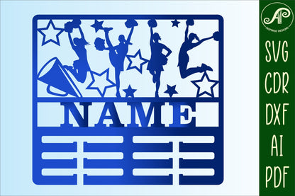 Cheerleading medal holder sign. SVG / DXF / AI / PDF / CDR