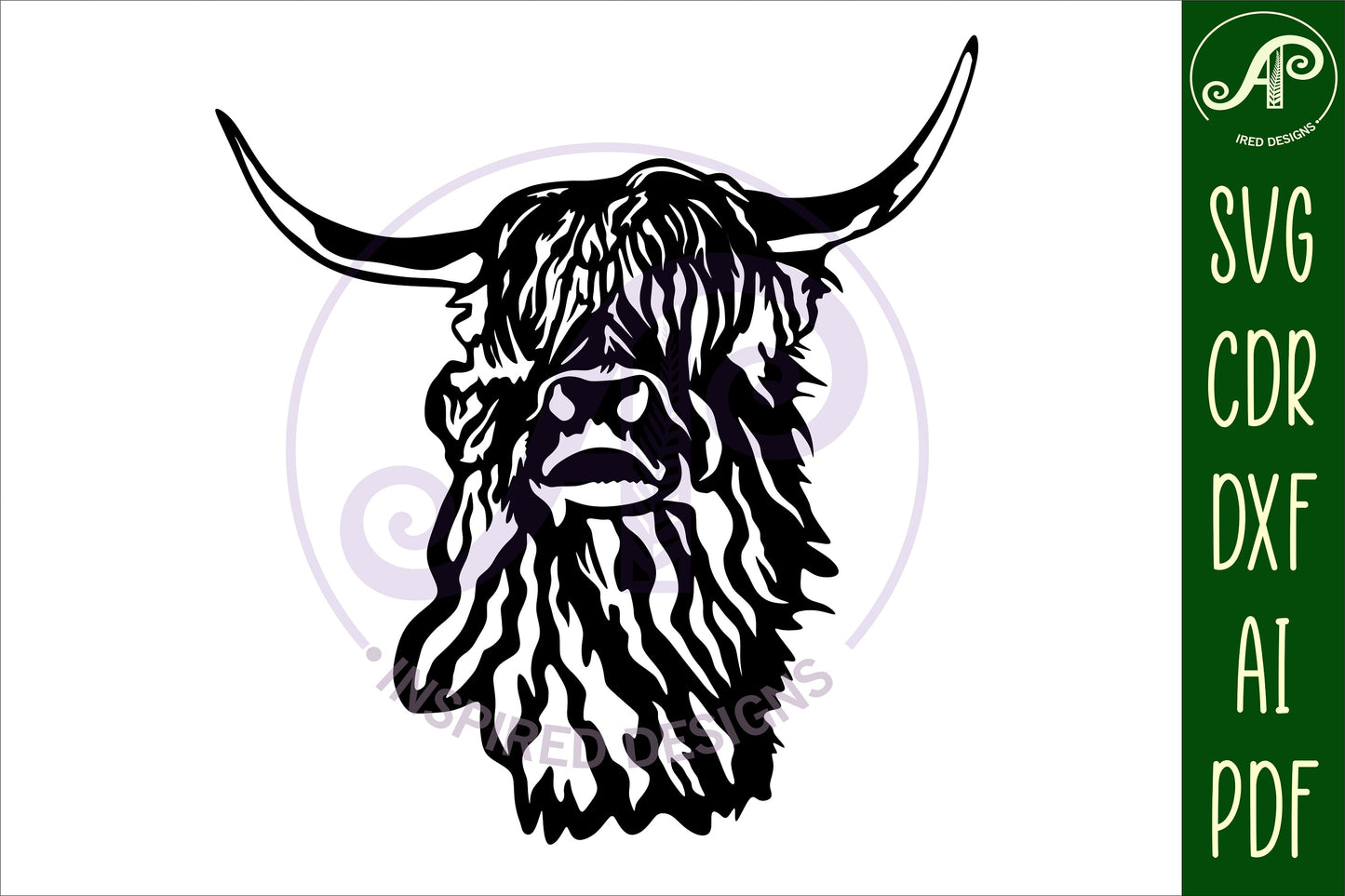 Highland cow wall sign design SVG / DXF / AI / PDF / CDR