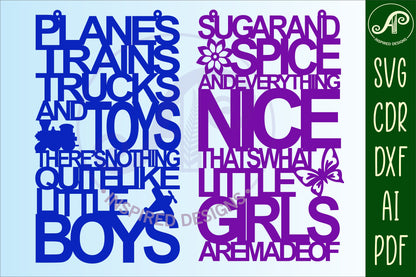 Sugar and spice wall sign design SVG / DXF / AI / PDF / CDR