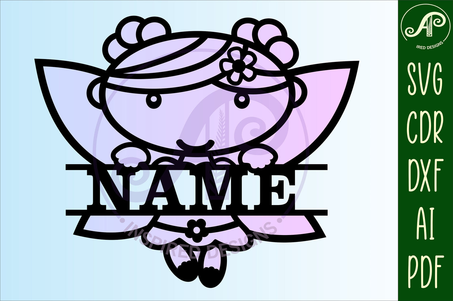 Fairy shape name sign SVG / DXF / AI / PDF / CDR