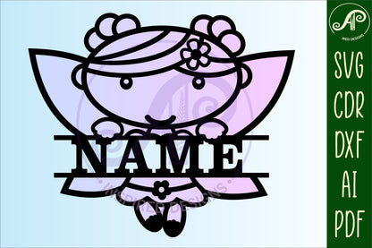 Fairy shape name sign SVG / DXF / AI / PDF / CDR