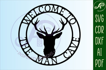 Man cave wall sign design SVG / DXF / AI / PDF / CDR