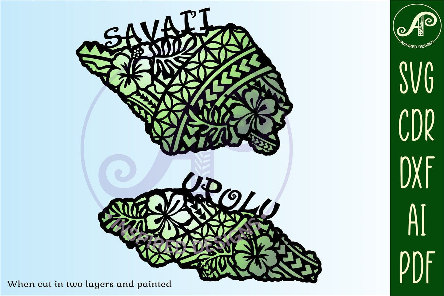 Samoa map wall sign designs SVG / DXF / AI / PDF / CDR