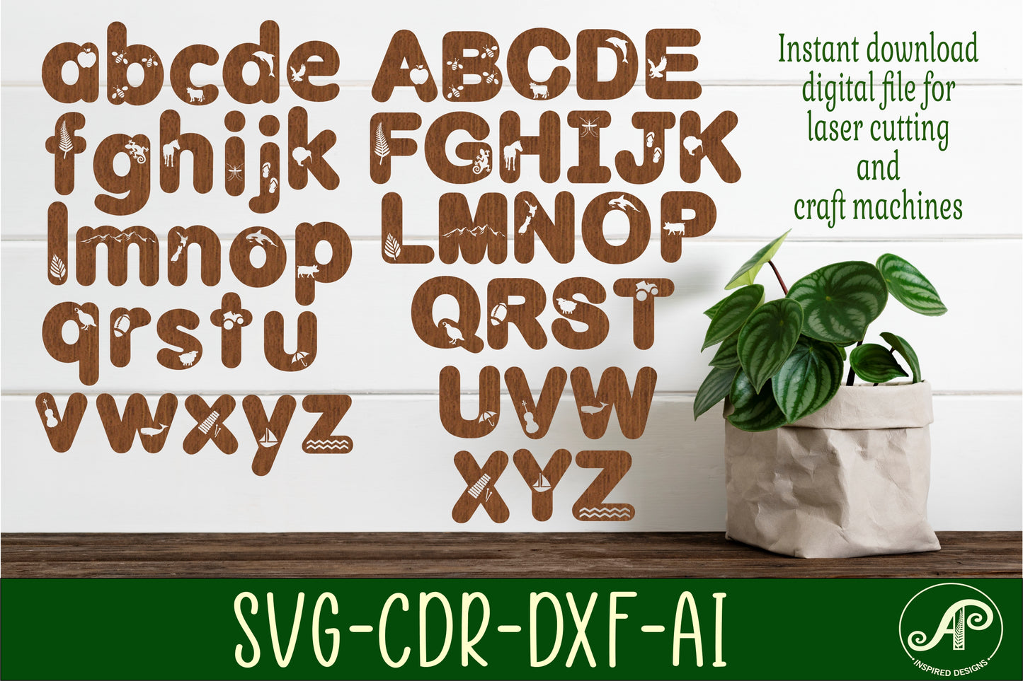 New Zealand cut outs alphabet letter set. full capital and lower case letter options