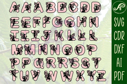 Fairy alphabet letter set. 47 letter options