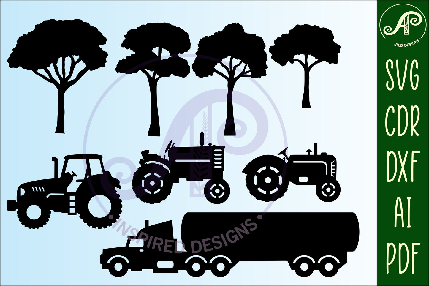 Farm designs, 43 silhouette shapes