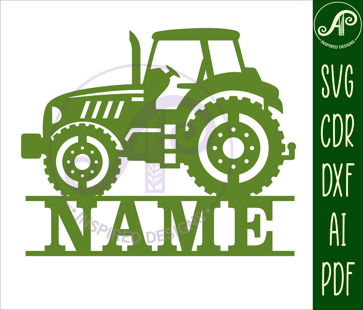 Tractor shape name sign SVG / DXF / AI / PDF / CDR