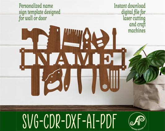 Tools shape name sign SVG / DXF / AI / PDF / CDR