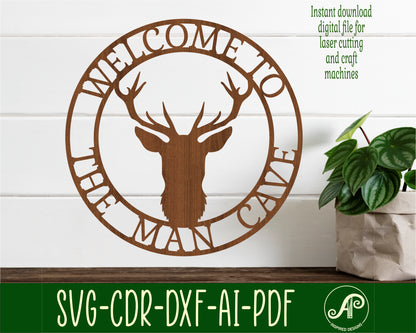 Man cave wall sign design SVG / DXF / AI / PDF / CDR