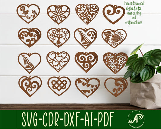 Heart wall designs SVG / DXF / AI / PDF / CDR