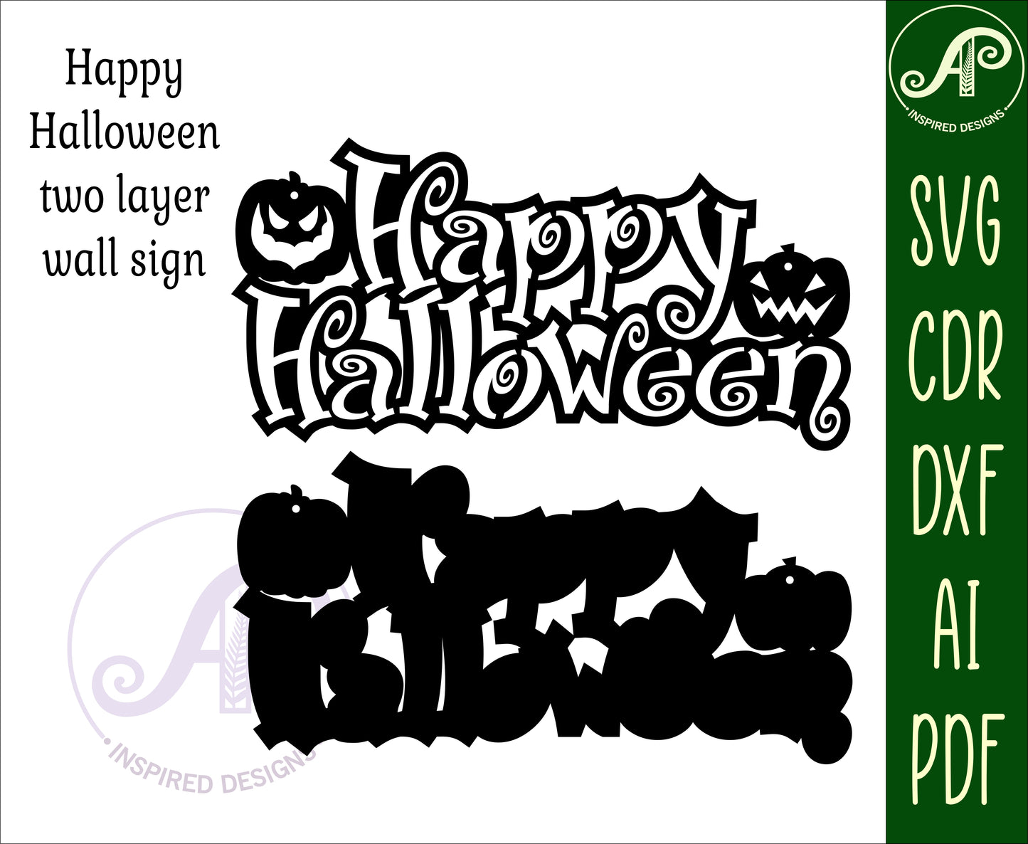 Halloween wall sign design 1 SVG / DXF / AI / PDF / CDR