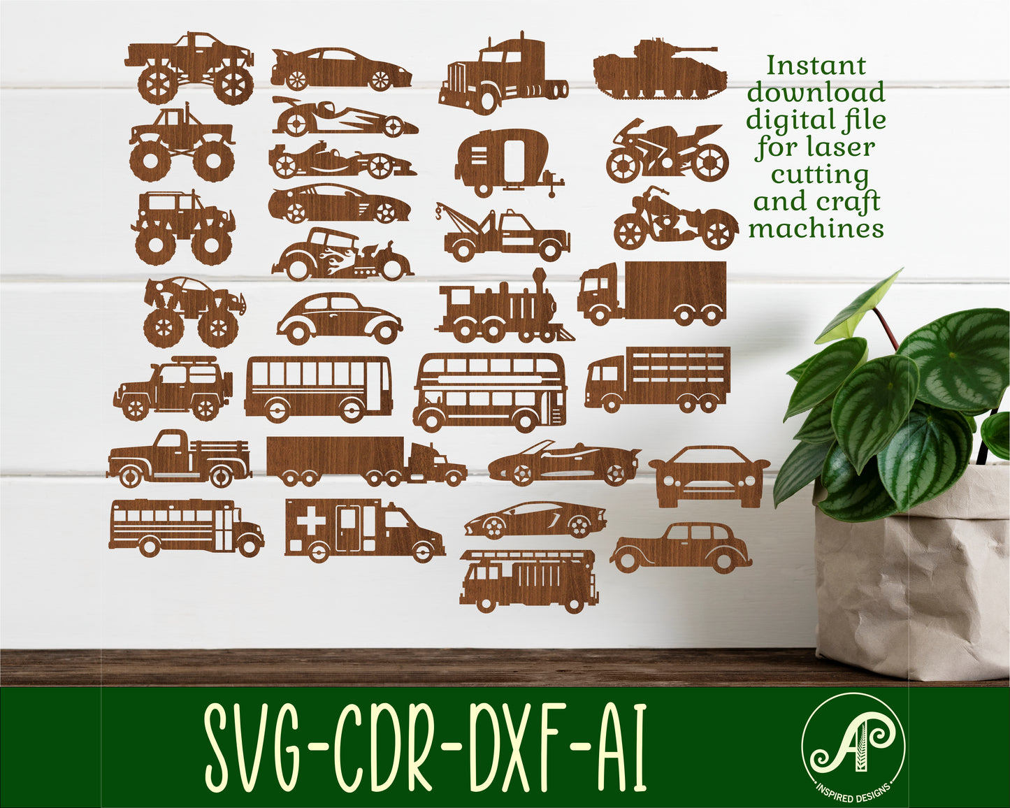 Vehicle designs, 31 silhouette shapes